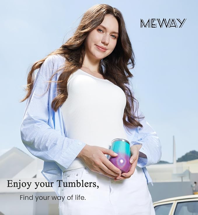 MEWAY Durable 12oz Stainless Steel Wine Tumbler - Image 7