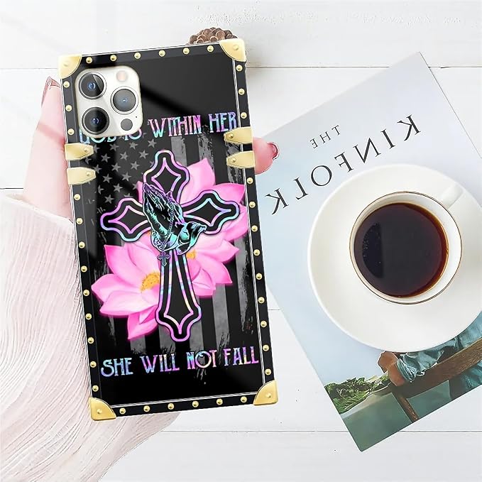Compatible with iPhone 11 Pro Max Case, Praying Cross Hands Luxury Golden - Image 7