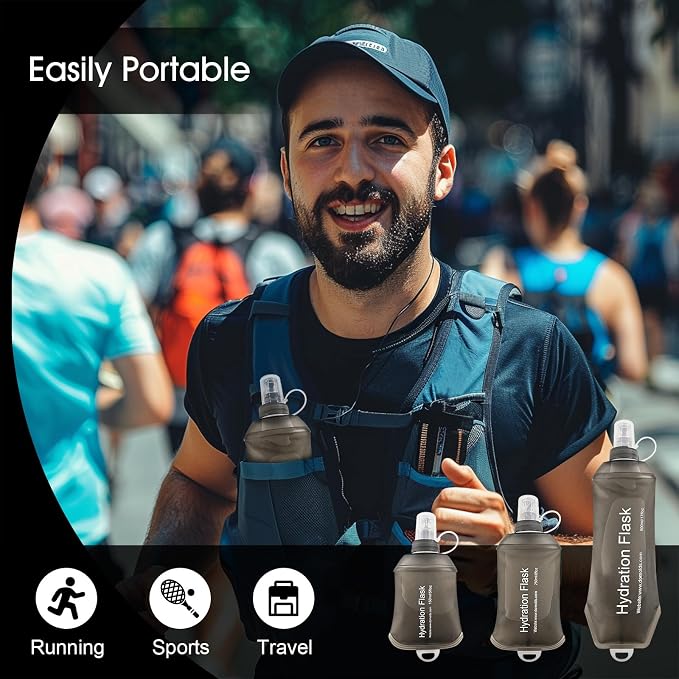 WILDREEDS 150ml Soft Flask, TPU Collapsible Soft Water Bottle - Image 4