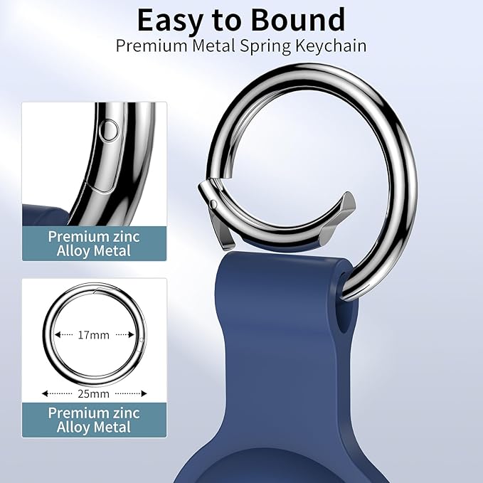 Compatible with AirTag Holder Case Keychain 4 Pack, - Image 4