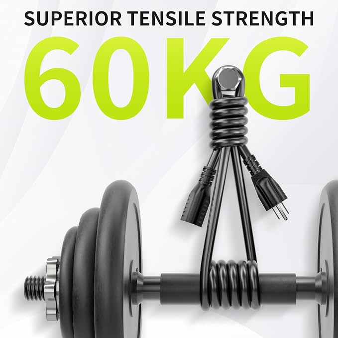 16/3 Black 20 FT Extension Cord, Indoor Extension Cord - Image 7