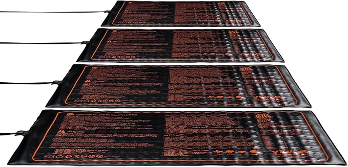 VEVOR 4 Pack Seedling Heat Mat 10"x 20.75", MET-Certified Warm Hydroponic Plant Heating Pad for Seed Starting, Waterproof Heating Mats for Germination, Indoor Gardening, Greenhouse