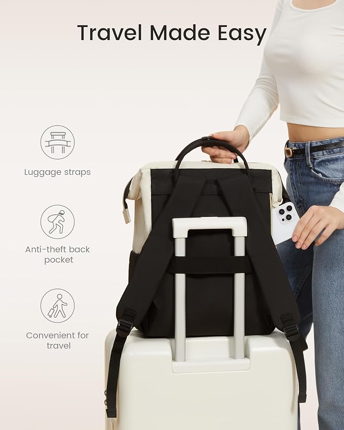 LOVEVOOK Laptop Backpack for Women, 15.6 Inch Work Business Backpacks Purse - Image 8
