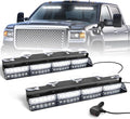 HLauto 6Z4J Emergency Dash Strobe Lights: 2x16.8 inch White Safety Lights by HLauto
