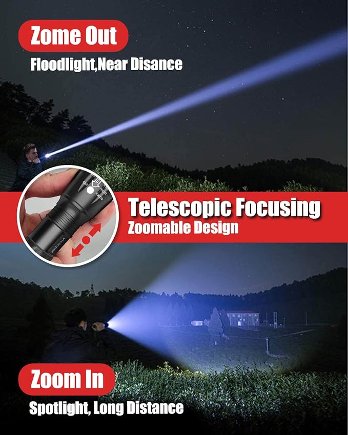 Victoper LED Flashlight 2 Pack, Bright Tactical Torch High Lumens - Image 3