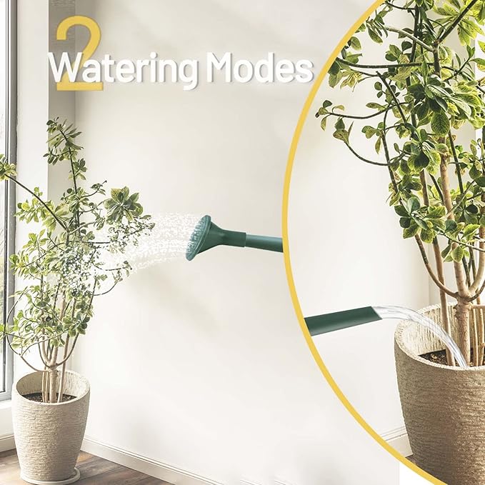 Watering Can for Indoor Plants, Small Watering Cans for House Plant Garden Flower, Long Spout Water Can for Outdoor Watering Plants 1. 8L 1/2 Gallon (Dark Green)