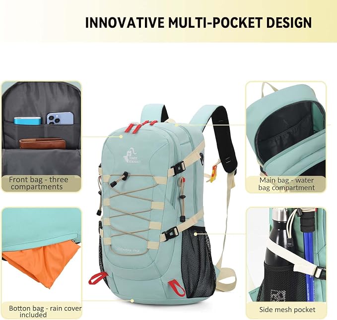 Bseash 40L Waterproof Hiking Backpack - Image 6