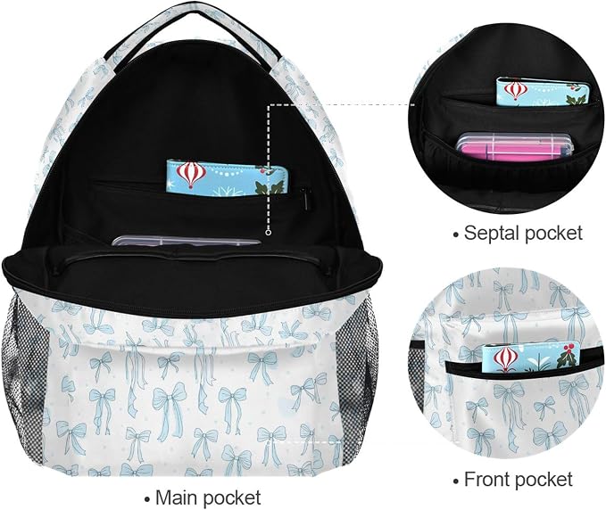 Wamika Coastal Anchor Kids Backpack Nautical Theme Starfish Shell Ocean School - Image 3