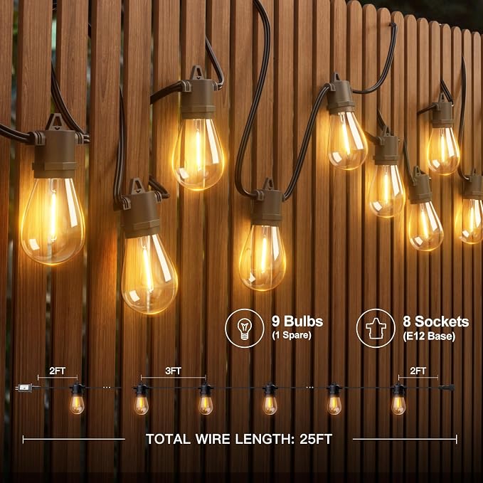 addlon 25FT LED Outdoor String Lights - Image 6