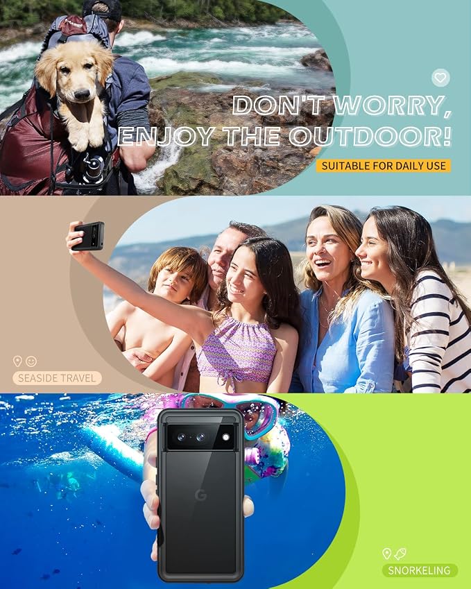 Lanhiem Pixel 8 Case, IP68 Waterproof Dustproof Case - Image 7