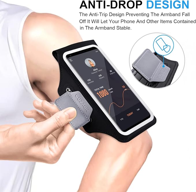GUZACK Running Armband for iPhone 17 16 15 14 13 Pro Max, Galaxy S25 S24 S23 S22 - Image 5
