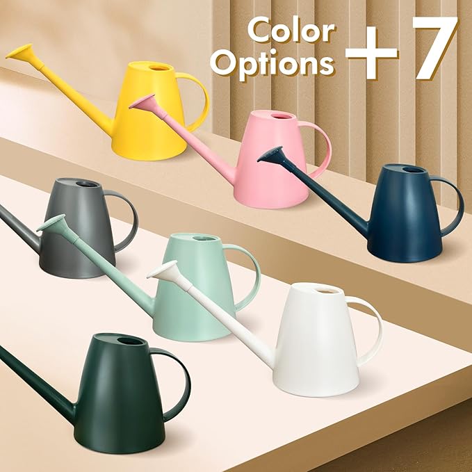 Watering Can for Indoor Outdoor Plants, Modern Small Watering Cans with Removable Nozzle, Long Spout Watering Can for Indoor Bonsai Plants Garden Flowers 1/2 Gallon 1.8L 60OZ (Dark Blue)