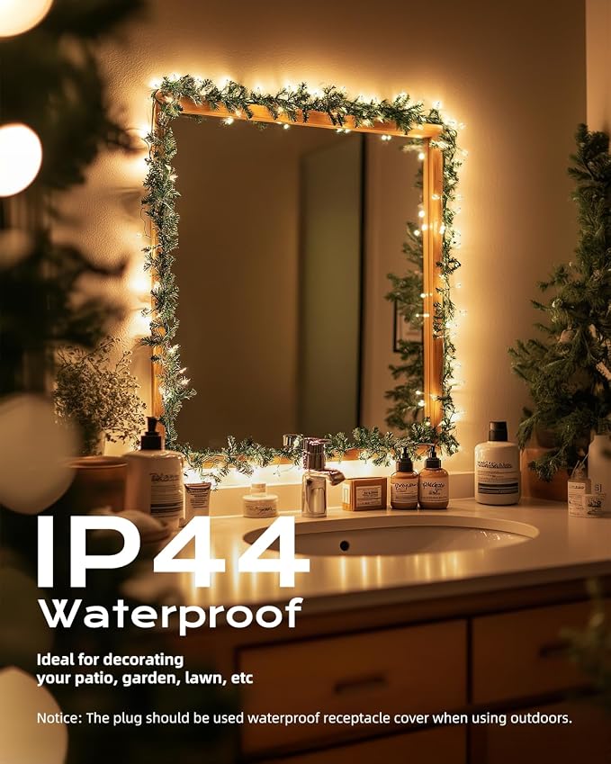 Brightown Clear Christmas String Lights, 200-Count 51.5ft Incandescent Bulb - Image 5