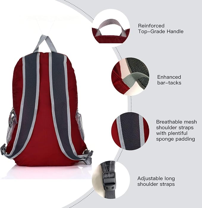 Outlander 20L/33L- Most Durable Packable Lightweight Travel Hiking Backpack - Image 4