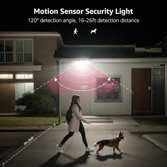 Lepro Solar Lights for Outside, WL5000 Motion Activated Security Lights - Image 4