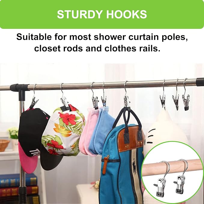 Laundry Hooks Hanging Clips Clothes Pins Closet Hanger Organizer Clamps Socks - Image 6