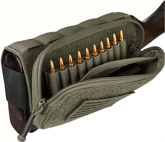 PETAC GEAR Tactical Buttstock Rifle Stock Pack/Adjustable Shell Holder Cheek by PetacGear