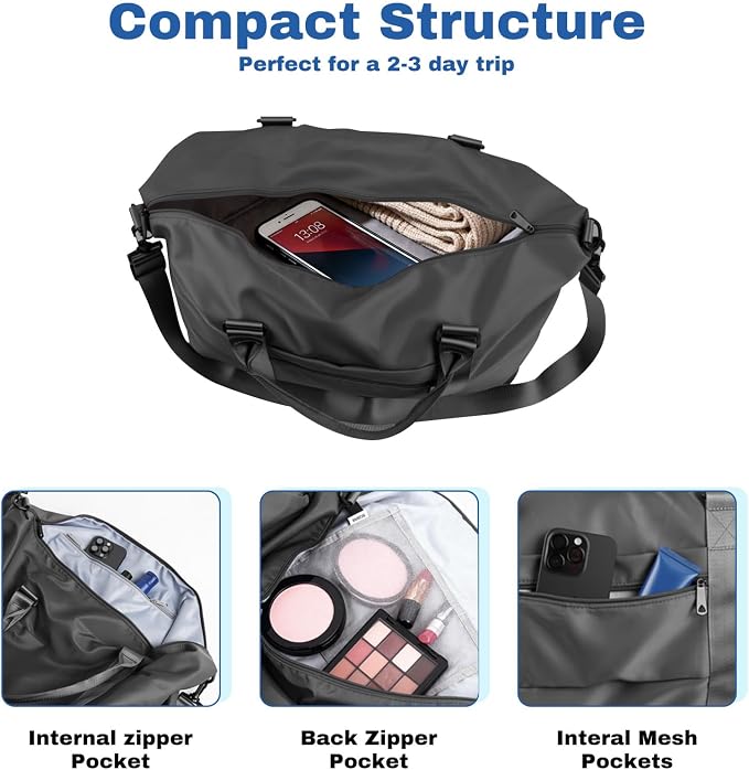 Weekender Duffel Bags for Women， Travel Totes Bag for Airplane Essentials - Image 5