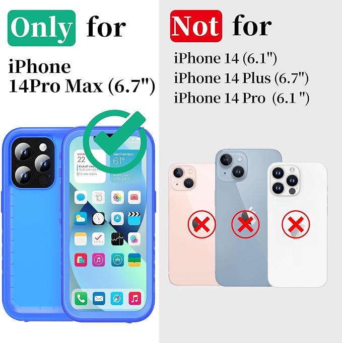 Cozycase Compatible with iPhone 14 Pro Max Waterproof Case - Image 2