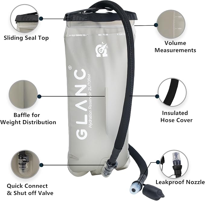 GLANC Hydration Bladder - 2L Water Bladder - Image 6