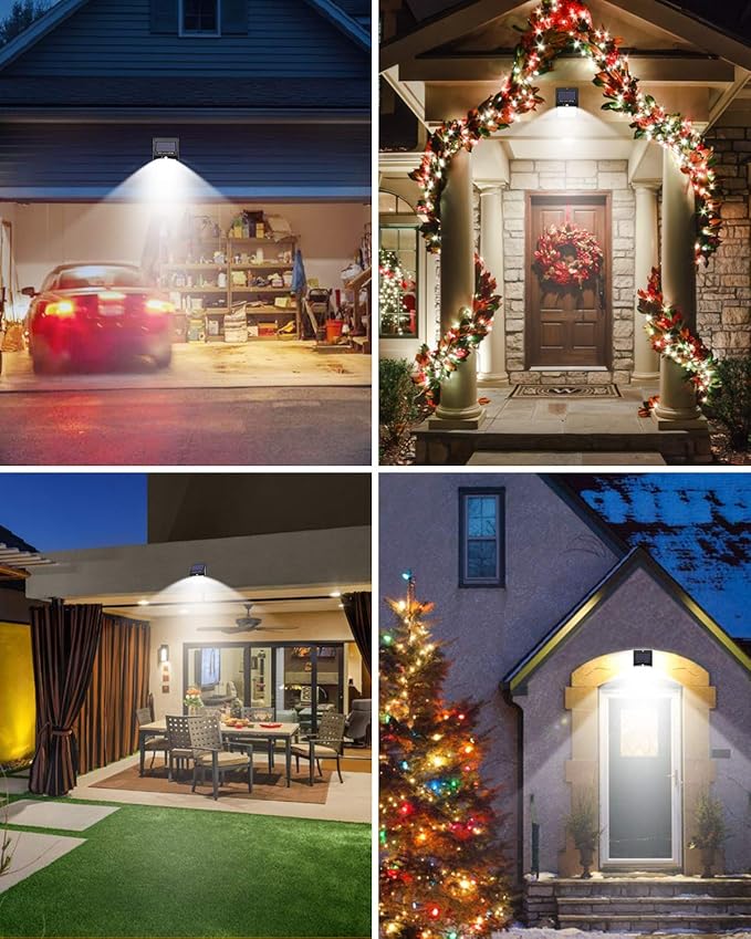 4 Pack Solar Motion Lights Outdoor, 3 Modes/100LED Solar Security Wall Lights - Image 5