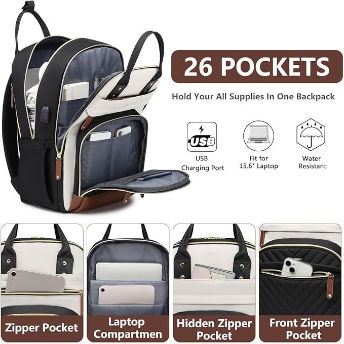 Laptop Backpack for Women Work Bookbag: 18 Inch College Backpacks - Image 2