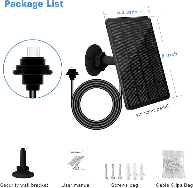 2 Pack Solar Panel for Blink Outdoor 4 Camera, 4W Solar Panels - Image 7