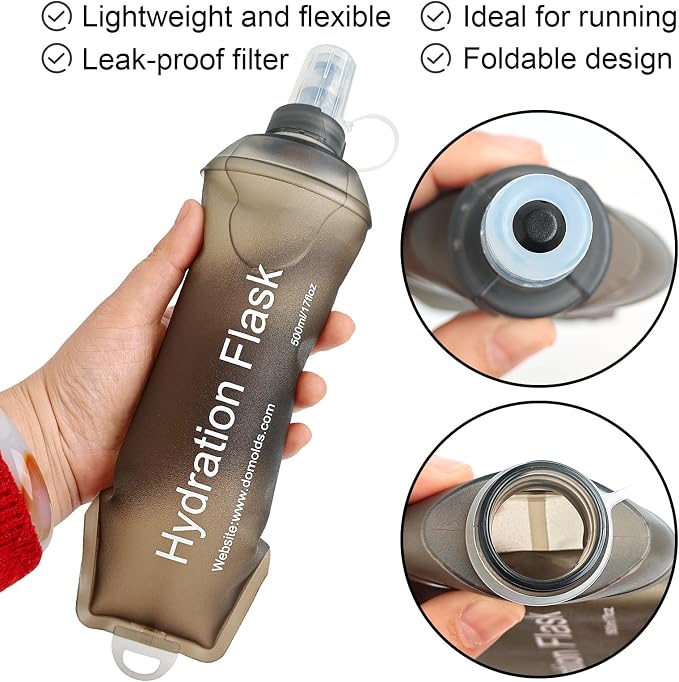WILDREEDS 250ml Soft Flask, TPU Collapsible Soft Water Bottle - Image 2