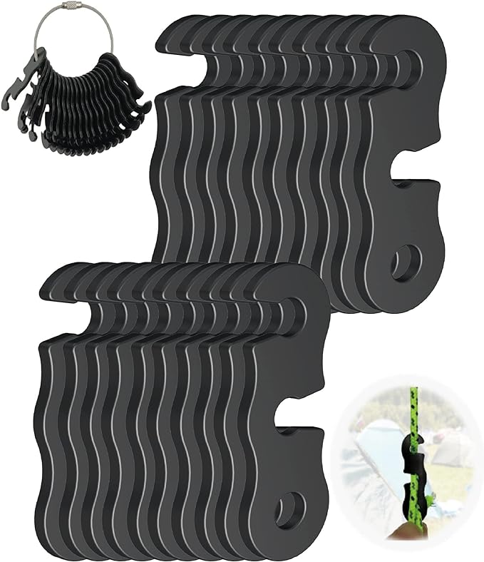 Rope Tensioner Aluminum Alloy Camping Tent Guyline Cord Adjuster Camping of Gear by NACETURE