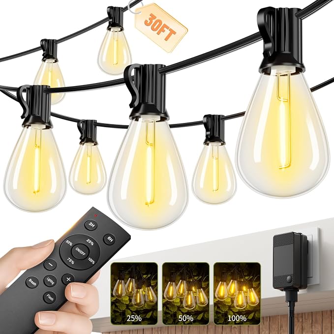 30FT LED Outdoor String Lights by Unknown