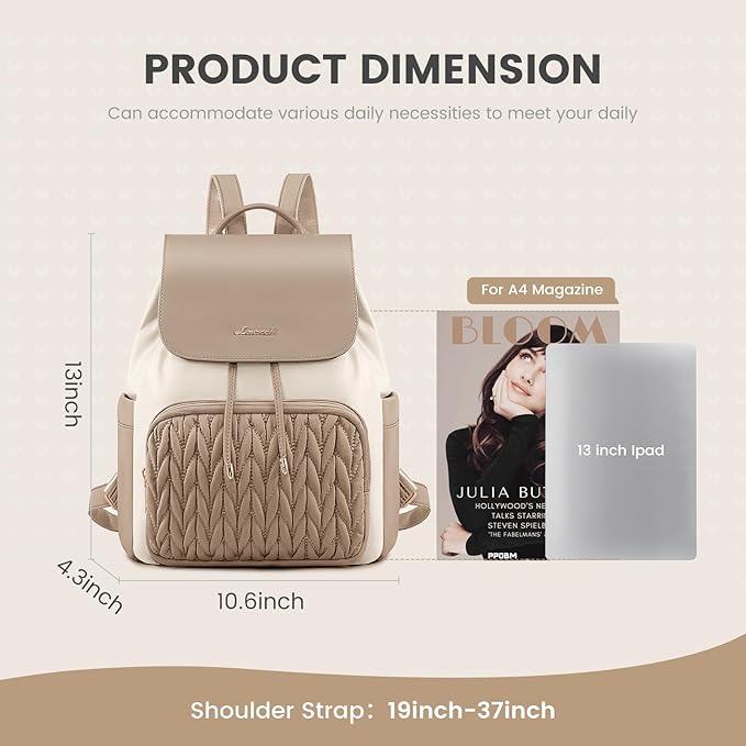 LOVEVOOK Backpack Purse for Women, Small Backpack for Women for Travel Work - Image 3