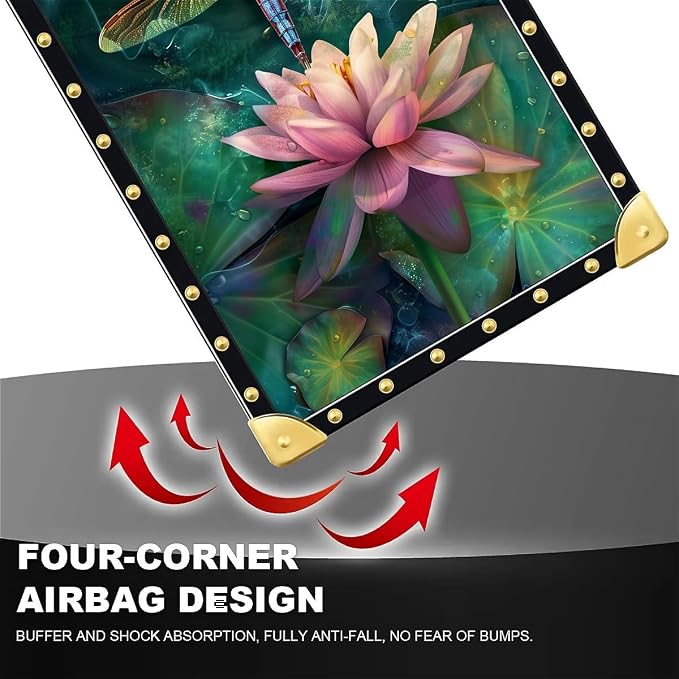 Compatible with iPhone Xs Max Case, Colourful Dragonfly Pink Lily Pads Luxury - Image 6