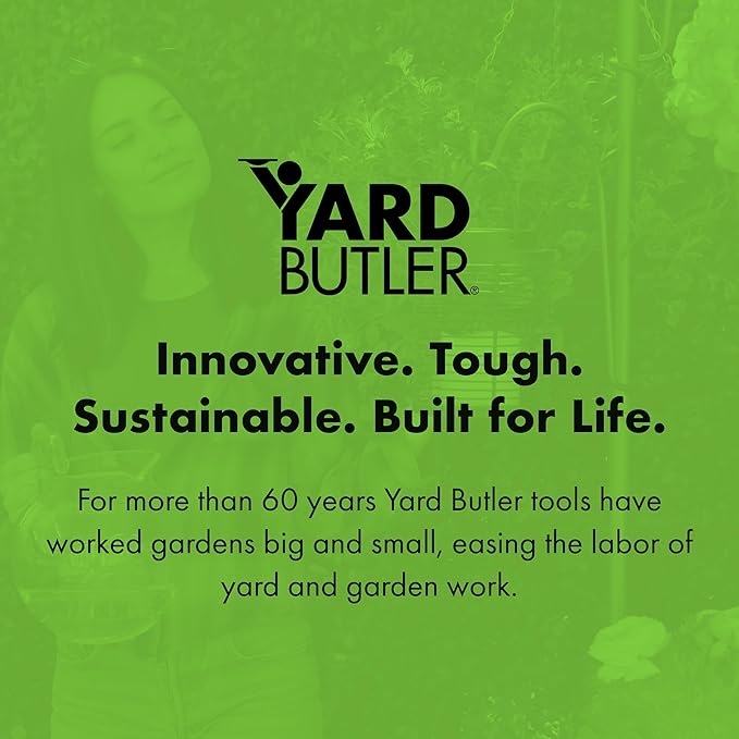 Yard Butler YT-5 Yard Tree Hanging Garden - Three Shepherd Hooks for Outdoor or Indoor Plant Hanging - Two Circular Holders for Plant Pots - Heavy Duty Anti-Tip Base and Steel Center Pole, Black, (IYT5)