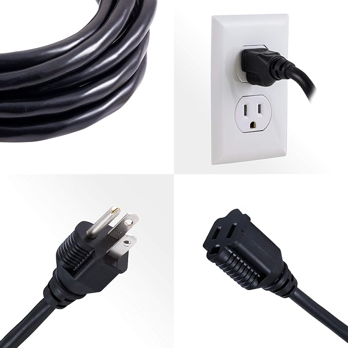 UltraPro Outdoor Extension Cord, 15 Ft, Heavy Duty, UL Certified 3 Prong - Image 3