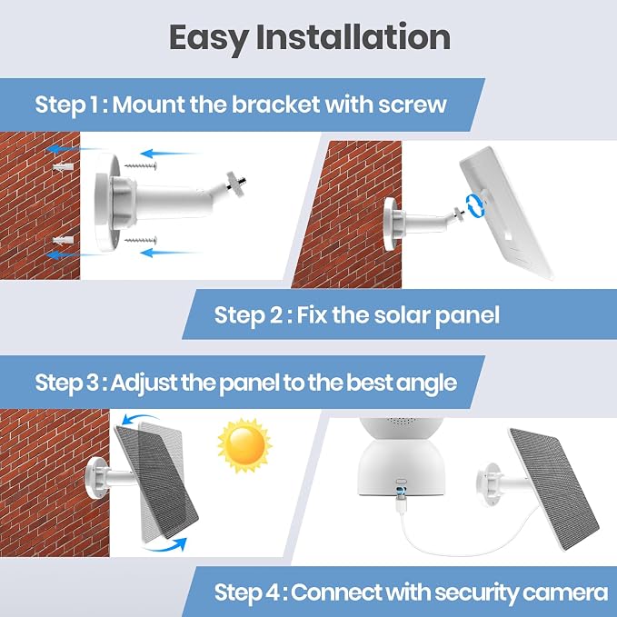 FlexSolar 6W Solar Panel for Security Cameras, IP67 Waterproof - Image 6