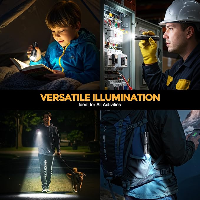 BUCASA 3 Pack Rechargeable Flashlights High Lumens, Brighter Small Flashlight - Image 7