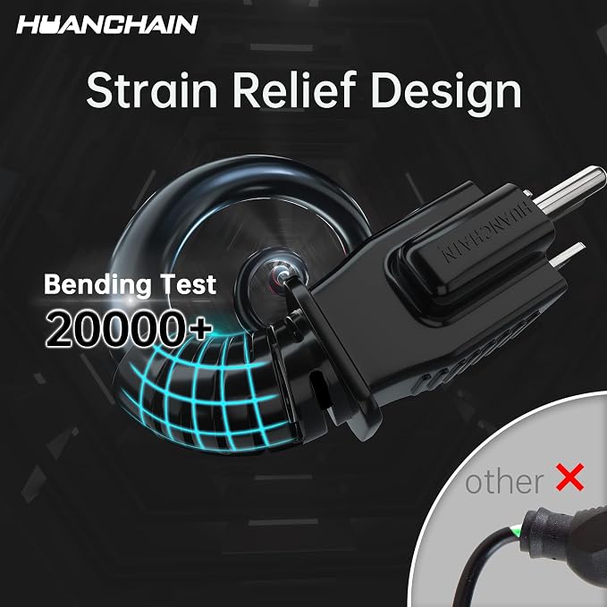 HUANCHAIN Indoor Outdoor Black Extension Cord 75 Ft 2 Pack Waterproof, 16/3 - Image 2