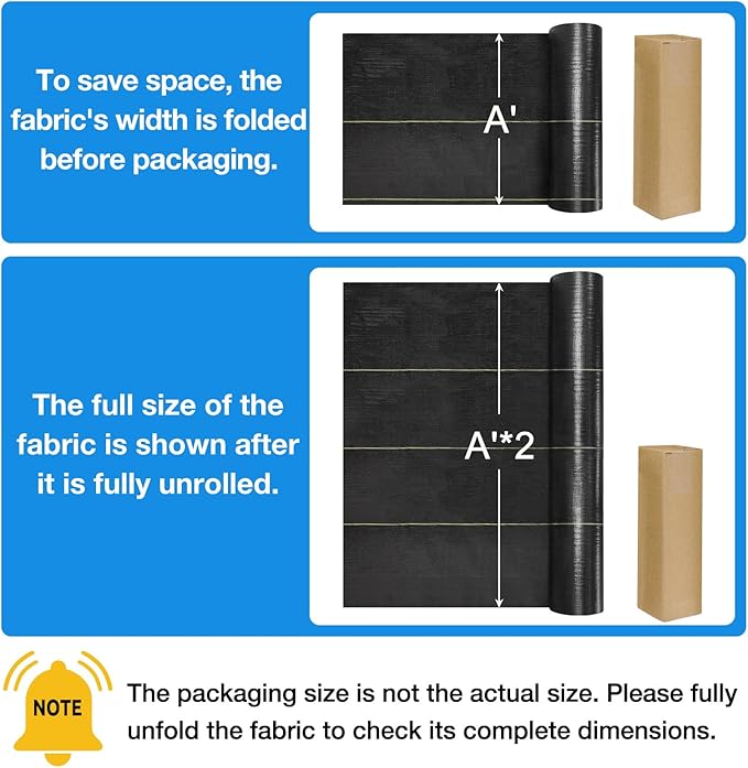 8ft x300ft Black Weed Barrier Landscape Premium Fabric-Heavy Duty Woven Ground Cloth with Superior Permeability Weed Control Convenient Design