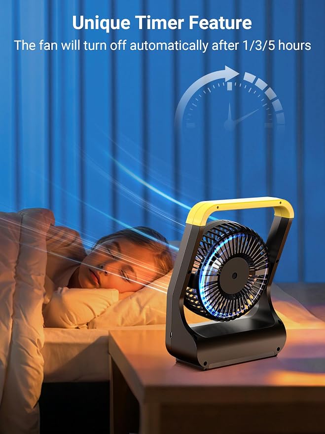 Gazeled Battery Powered Fan, Long Lasting Battery Operated Fans - Image 6