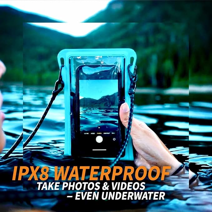 Stash7 Waterproof Phone Pouch w/Long Lanyard | IPX8 Adventure Grade Cellphone - Image 4