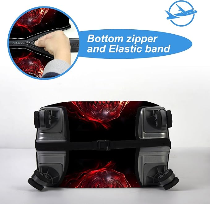 Luggage Cover Protector for 19-20 Inch Suitcases, TSA Approved Elastic Travel - Image 5
