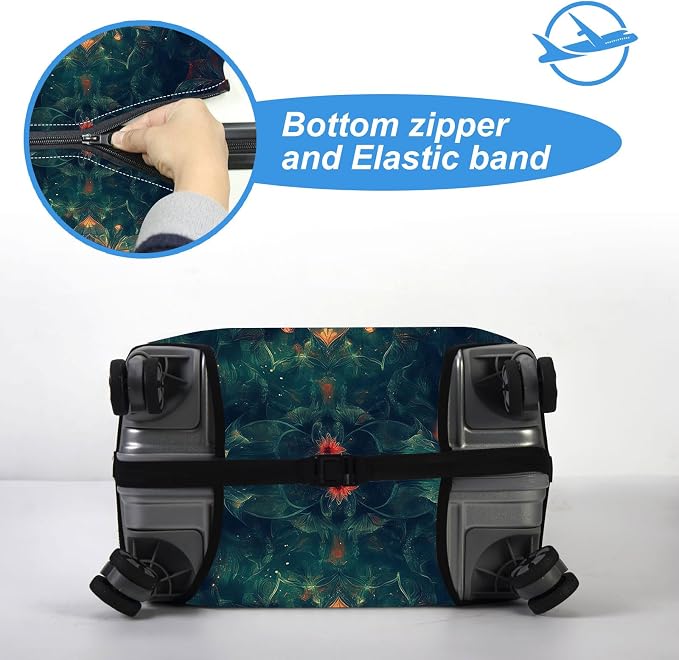 Luggage Cover Protector for 19-20 Inch Suitcases, TSA Approved Elastic Travel - Image 5