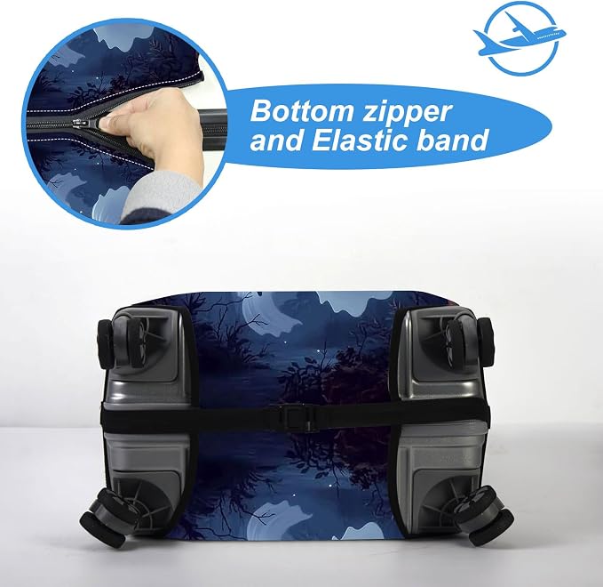 Luggage Cover Protector for 19-20 Inch Suitcases, TSA Approved Elastic Travel - Image 5