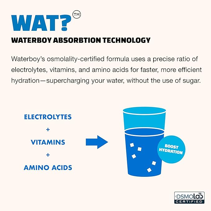 Waterboy Workout Hydration | 2, 960mg Sugar Free Electrolyte Powder Packets | - Image 6