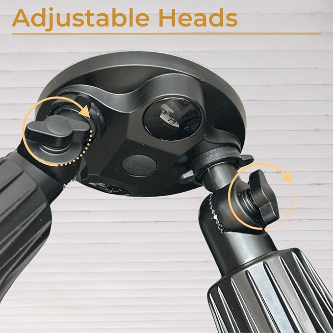 LED Black 2-Light Bullet Flood Light- 3000K Adjustable Dual Head Hardwired - Image 5