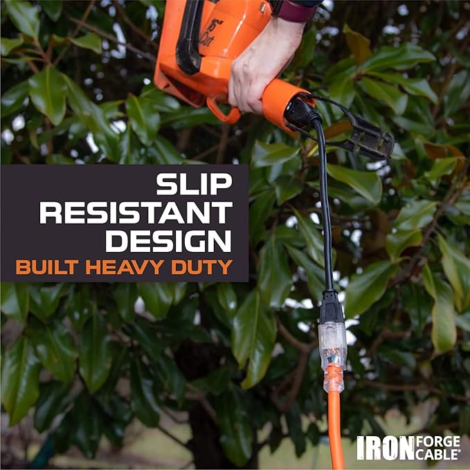 Iron Forge Cable 12 Gauge Extension Cord 6 ft, 12/3 SJTW 6 Foot Heavy Duty - Image 4