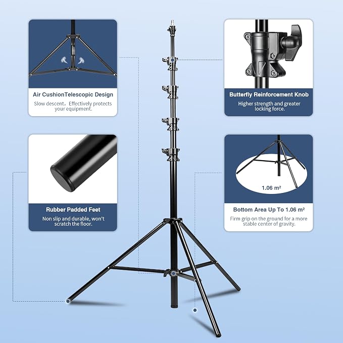 Kate 2 Pack Heavy Duty Light Stand Tripod - Image 4