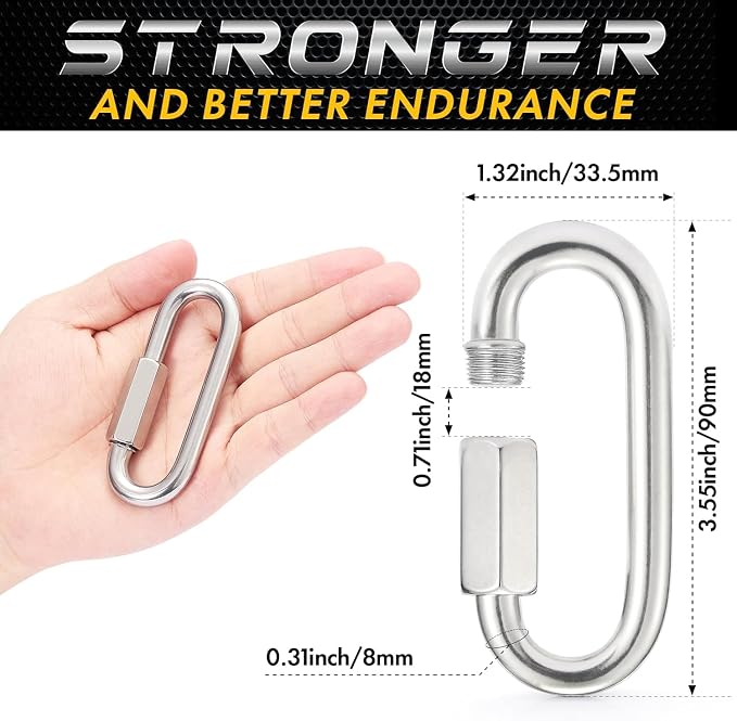 sprookber Stainless Steel Chain Quick Links - Image 2