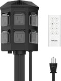 TiFFCOFiO Outdoor Power Stake Timer, 100FT Remote Control, Dusk to Dawn by TiFFCOFiO
