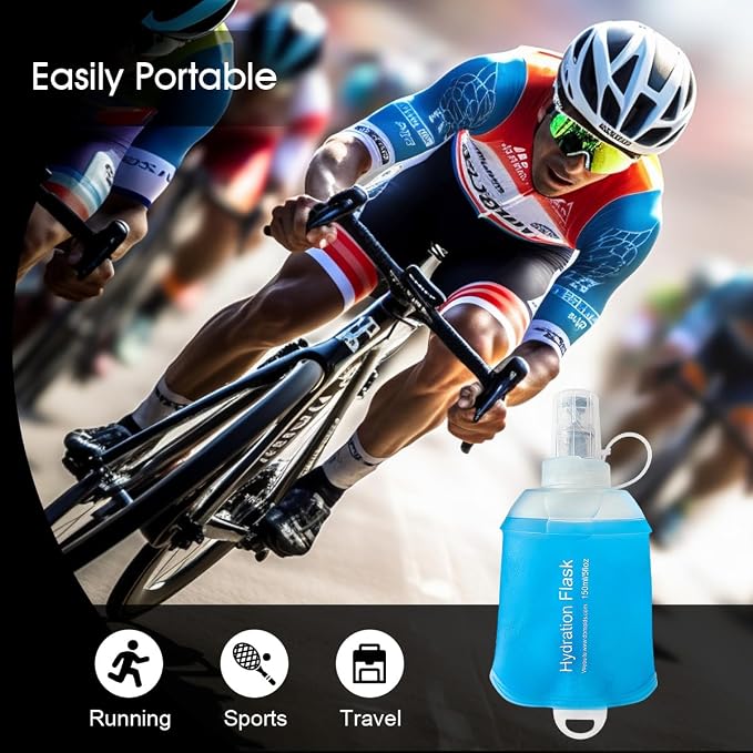WILDREEDS 150ml Soft Flask, TPU Collapsible Soft Water Bottle - Image 6